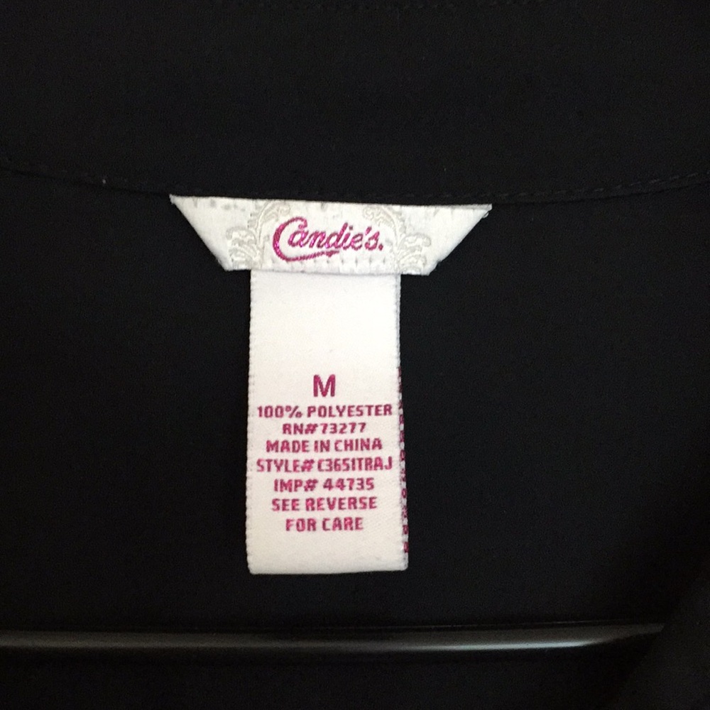 Black Sheer button up Long sleeve - Picture 3 of 5